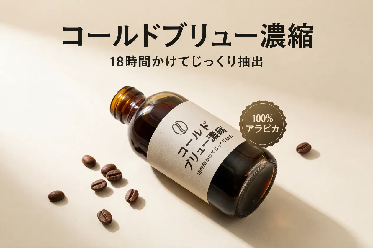 Generated cold brew infographic with the same layout, text in Japanese